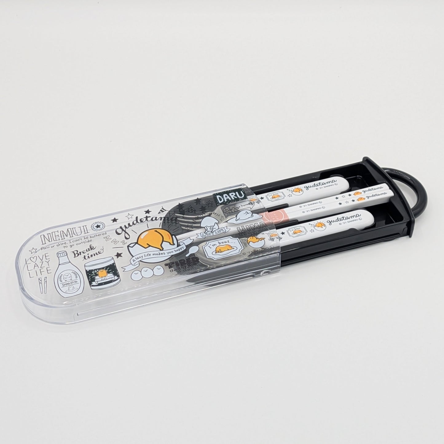 Kawaii Gudetama Bento Cutlery Set (Dishwasher-Safe) from Japan