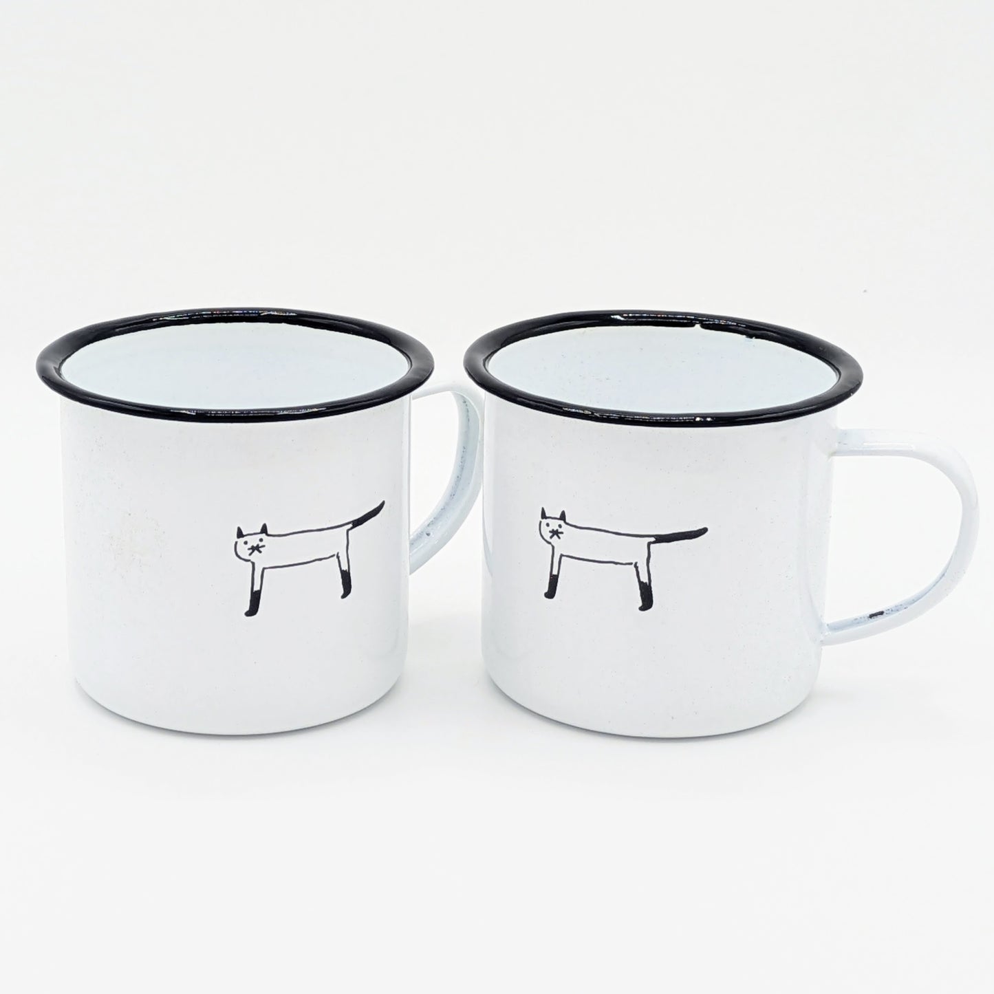 Retro Kawaii Animal Enamel Mug from Japan