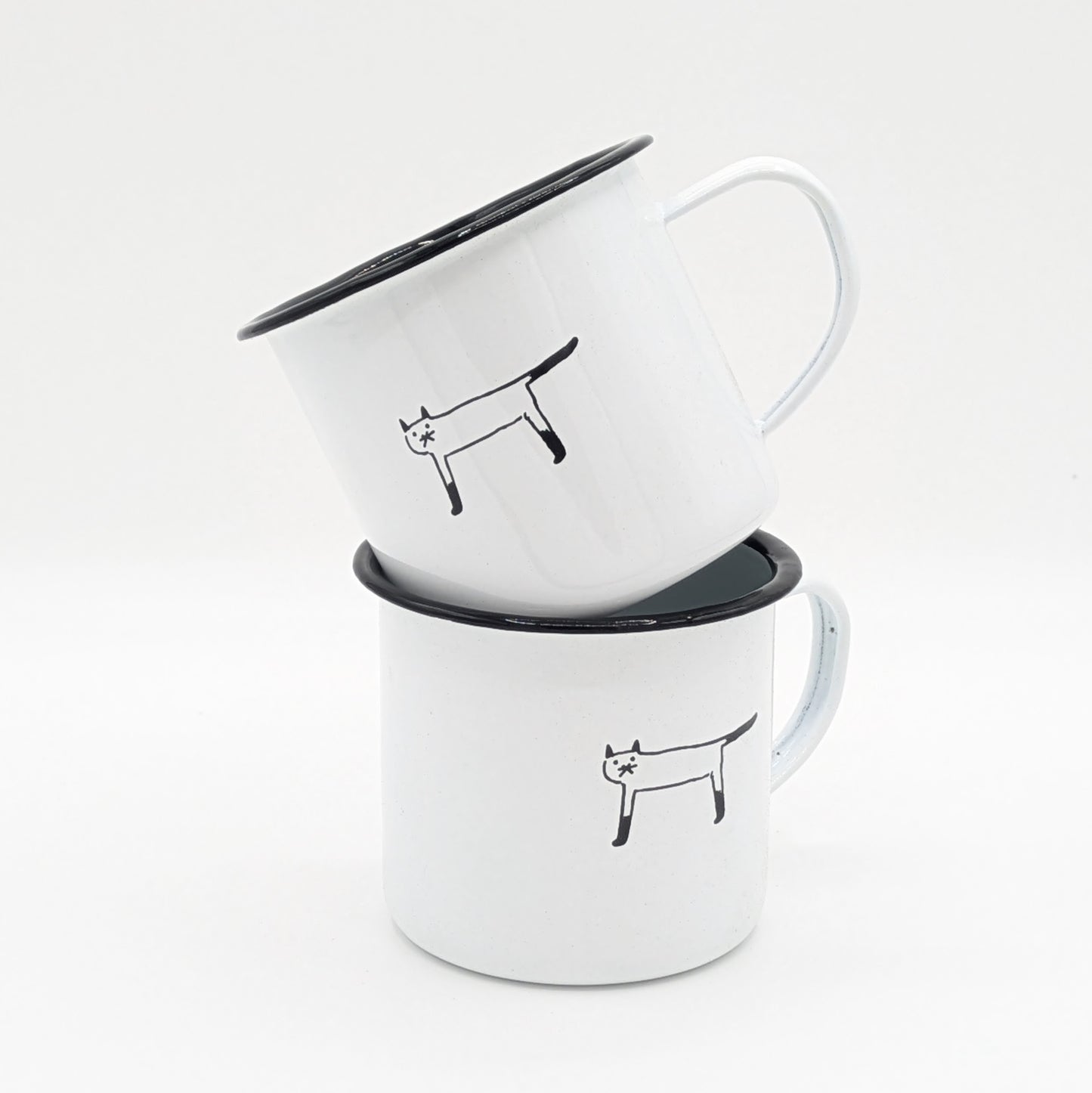 Retro Kawaii Animal Enamel Mug from Japan
