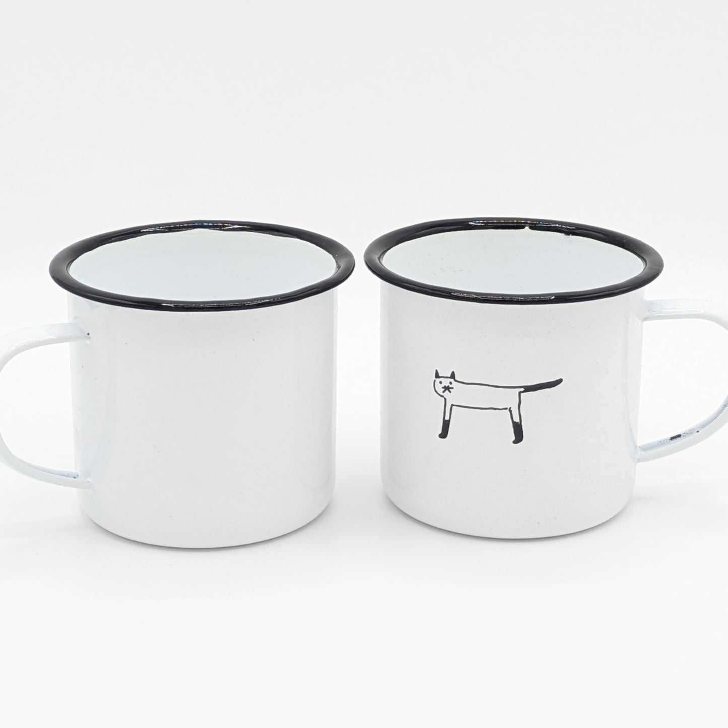 Retro Kawaii Animal Enamel Mug from Japan